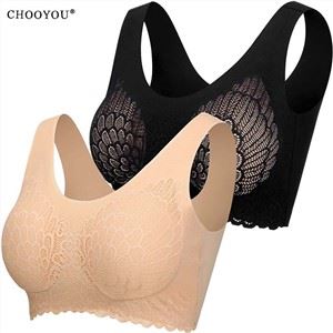 Lace Mønster Sport Bh Yoga Fitness