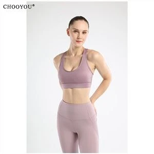 Ærmeløs Knap Ryg Yoga Bh Kvinder
